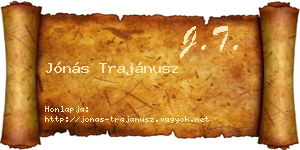 Jónás Trajánusz névjegykártya